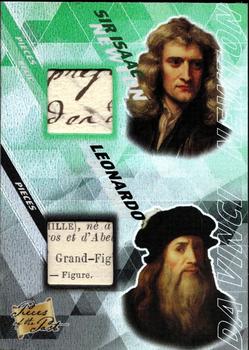 2021 Pieces of the Past Historical Edition - Dual Relic #376 Sir Isaac Newton / Leonardo da Vinci Front
