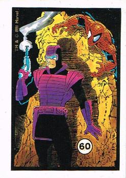 1991 Comic Images Spider-Man Webs Trading Stickers #60 Spider-Man / Paladin Front