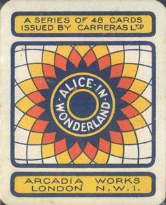 1930 Carreras Alice in Wonderland (Large) # 7 The Caterpillar  Back
