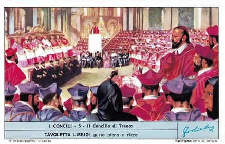 1966 Liebig Il Consili (Religious Council) (Italian Text) (F1812, S1815) #5 Il concilio di Trento Front