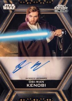 2022 Topps Chrome Black Star Wars - Autographs Design B Superfractors #AB-EM Ewan McGregor Front