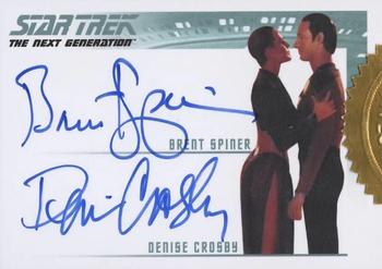 2016 Rittenhouse Star Trek: The Next Generation Portfolio Prints Series Two - Dual Autographs #NNO Brent Spiner / Denise Crosby Front