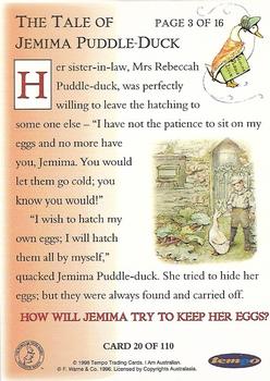 1996 Beatrix Potter's Peter Rabbit and Friends #20 The Tale of Jemima Puddle-Duck: Page 3 of 16 Back