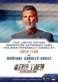 2022 Rittenhouse Star Trek: Discovery Season Three - Autographed Inscriptions (Blue Border Design) #NNO Oded Fehr Back