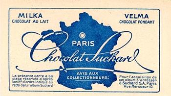 1929 Suchard La France pittoresque 2 (Map of France backs) #595 Costume de Quiberon (Morbihan) Back