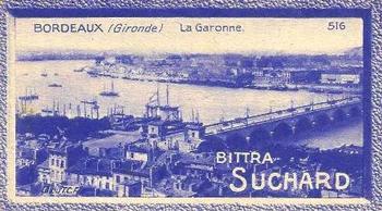 1929 Suchard La France pittoresque 2 (Map of France backs) #516 Bordeaux - La Garonne (Gironde) Front