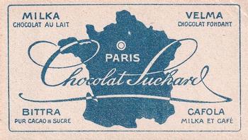 1929 Suchard La France pittoresque 2 (Map of France backs) #557 Giron - Château - Galeries (Deux Sèvres) Back