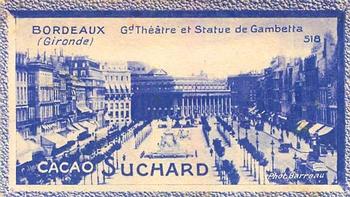 1929 Suchard La France pittoresque 2 (Map of France backs) #518 Bordeaux - Gd Théâtre et Statue de Gambetta (Gironde) Front