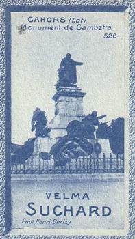 1929 Suchard La France pittoresque 2 (Map of France backs) #526 Cahors - Monument de Gambetta (Lot) Front