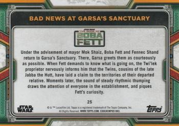 2022 Topps Star Wars: The Book of Boba Fett - Red #25 Bad News at Garsa's Sanctuary Back