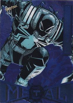 2021 SkyBox Metal Universe Marvel Spider-Man - Blue Light FX #1 Agent Venom Front