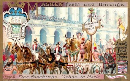 1899 Liebig Popular Masked Festivals (German Text)(F590, S588) #NNO Paris Front