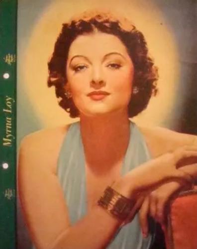 1937 Dixie Cup Lid Premiums Movie, Sports and Cowboy Stars (F5-3c) #NNO Myrna Loy Front