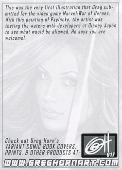 2022 Greg Horn Art (Series 1) #017 Psylocke Back