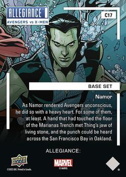 2023 Upper Deck Marvel Allegiance: Avengers vs X-Men #C17 Namor Back