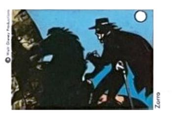 1966 Dutch Gum Disney (unnumbered, copyright at top) #NNO Zorro Front