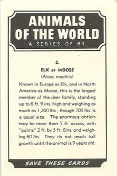 1958 Nabisco Animals of the World #2 Elk or Moose Back