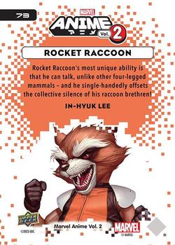 2023 Upper Deck Marvel Anime Vol. 2 #73 Rocket Raccoon Back