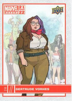 2021-22 Upper Deck Marvel Annual #28 Gertrude Yorkes Front