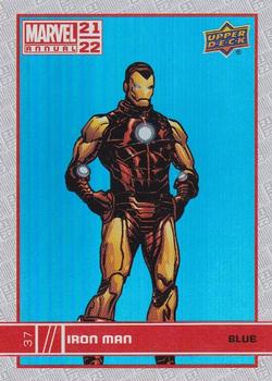 2021-22 Upper Deck Marvel Annual - Blue #37 Iron Man Front