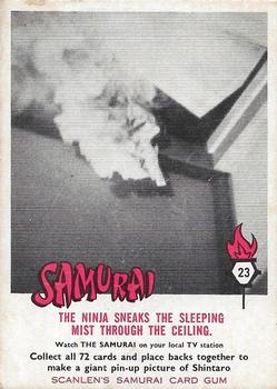 1964 Scanlens Samurai #23 The Ninja Sneaks the Sleeping Mist… Front