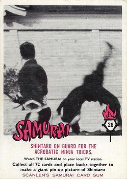 1964 Scanlens Samurai #26 Shintaro on Guard… Front