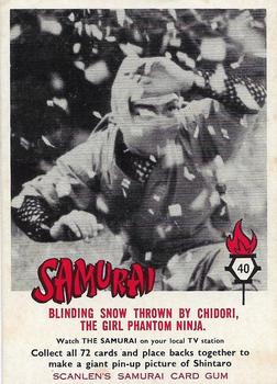 1964 Scanlens Samurai #40 Blinding Sniw Thrown… Front