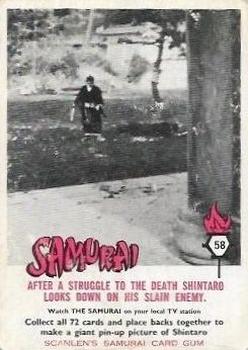 1964 Scanlens Samurai #58 After a Struggle to the Death… Front