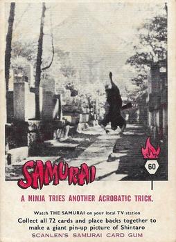 1964 Scanlens Samurai #60 A Ninja Tries Another… Front