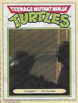1990 Ralston Purina Cereal Teenage Mutant Ninja Turtles #NNO Donatello ... the fountain! Front