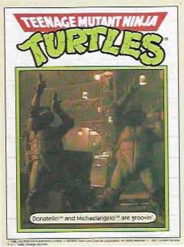 1990 Ralston Purina Cereal Teenage Mutant Ninja Turtles #NNO Donatello and Michaelangelo are groovin'. Front