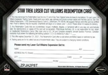 2020 Rittenhouse Star Trek The Original Series Archives & Inscriptions - Villains Redemption Card #NNO Redemption Card For Laser Cut Villains Set Back
