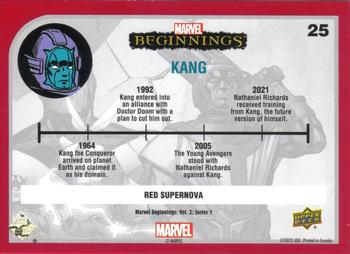 2022 Upper Deck Marvel Beginnings Volume 2, Series 1 - Red Supernova #25 Kang Back