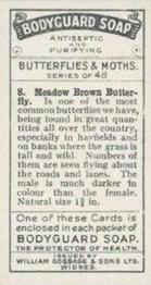 1925 William Gossage & Son Butterflies & Moths #8 Meadow Brown Butterfly Back