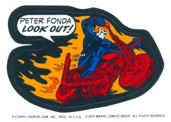 1974 Topps Comic Book Heroes Stickers Test Issue (T-34) #NNO Ghost Rider Front