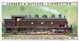 1912 Lambert & Butler World's Locomotives 1st Series #3 North-Western of India Front