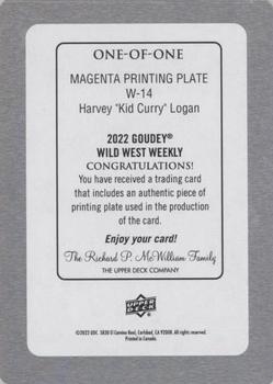 2022 Upper Deck Goudey Wild West Weekly - Wanted Printing Plate Magenta #W-14 Harvey 