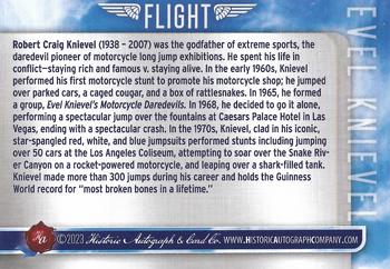 2023 Historic Autographs Flight #47 Evel Knievel Back