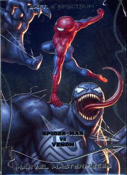 2022 Skybox Marvel Masterpieces - Battle Spectrum #BS-4 Spider-Man vs. Venom Front
