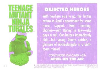 1990 Topps Ireland Ltd Teenage Mutant Ninja Turtles: The Movie #62 Dejected Heroes Back