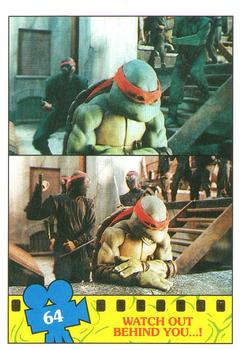 1990 Topps Ireland Ltd Teenage Mutant Ninja Turtles: The Movie #64 Watch Out Behind You...! Front