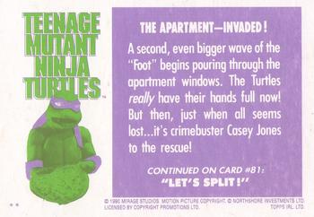1990 Topps Ireland Ltd Teenage Mutant Ninja Turtles: The Movie #80 The Apartment -- Invaded! Back