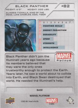 2023 Upper Deck Marvel Platinum #82 Black Panther Back