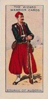 1928 D.C. Thomson The Wizard Warrior Cards (Dominoes back) #0/0 Zouave of Algeria Front