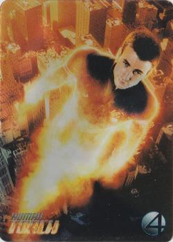 2007 Fox Fantastic Four Rise of the Silver Surfer DVD Promos Lenticular #NNO Human Torch Front