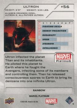 2023 Upper Deck Marvel Platinum - Rainbow #56 Ultron Back