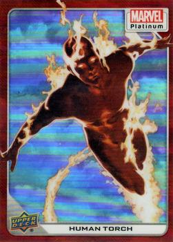 2023 Upper Deck Marvel Platinum - Red Rainbow #9 Human Torch Front