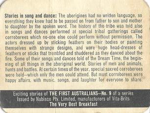 1964 Nabisco Exciting Stories of the First Australians #9 Corroborees were mostly happy affairs Back