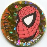 1994 Slamco Marvel Comics SlamCaps Series 2 'PrismCaps' #2.1a Spider-Man (gold) Front