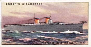 1929 Ogden’s The Blue Riband of The Atlantic #49 Proposed Blue Riband Liners Front